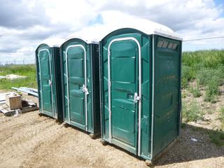 (3) Unisex Porta-Potties *Note: Damage to Rear Corner of One*