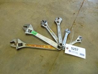 (6) Various Sizes of Adjustable Crescent Wrenches (C2)