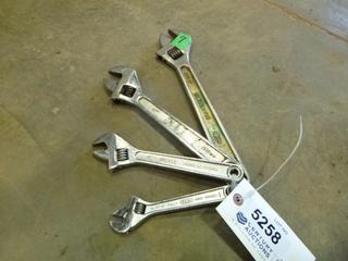 (4) Various Sizes of Adjustable Crescent Wrenches (C2)