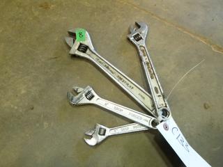 (4) Various Sizes of Adjustable Crescent Wrenches (C2)