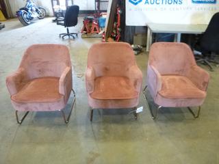 (3) Lounge Arm Chairs, 20 1/2 In. x 18 In. x 32 In. (Y-3-3)