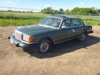 Mercedes-Benz 450 SE c/w A/T, P205/70R14 Tires, Showing 132,722 Miles, VIN 11603212014971 *Note: Parts Only, Fire Damage In Engine Compartment, Major Rust*