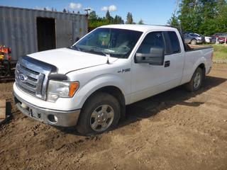 2010 Ford F-150 XLT Extended Cab c/w 4.6L Triton, A/C, Headache Rack, 235/75R17 Tires at 20%, Showing 160,531 Kms, VIN 1FTEX1C83AKE09544 *Note: Parts Only, Damage, Flat Tire, Engine Light On, Missing Cam Shaft Phasers*