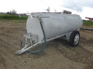 Custom Built 12 Ft. Water Tank c/w 2 In. Water Hose, 50 In. Diameter, 9.00-20 Tires *Note: Off Road Use Only*
