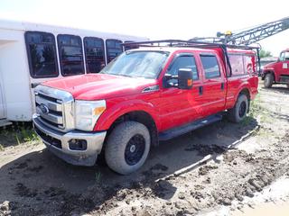 2014 Ford F-250 Super Duty XLT Crew Cab 4X4 Pickup c/w 6.2L, A/T, A/C, ARE D290-26 Truck Box Cap, 2000 P120 Bed Slide, LT275/70R18 Tires, VIN 1FT7W2B67EEA50483 *Note: Mechanical Issues, Requires Repair* *Note: Bill of Sale Only* **Located Offsite at 21220-107 Avenue NW, Edmonton, For More Information Contact Richard at 780-222-8309**