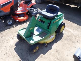 John Deere S80 Ride-On Mower w/ Briggs and Stratton 8 HP Engine, SN M00S80X285362 **Located Offsite at 21220-107 Avenue NW, Edmonton, For More Information Contact Richard at 780-222-8309**
