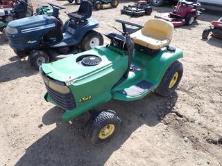 John Deere LT166 Ride-On Mower w/ 16HP V-Twin Engine, SN M0L166D018129 *Note: No Deck, Parts Only* **Located Offsite at 21220-107 Avenue NW, Edmonton, For More Information Contact Richard at 780-222-8309**