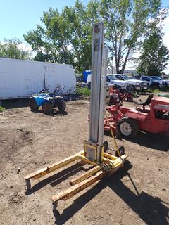 Summer 760/18 Portable Lift, 750 Lbs Load Limit, SN 760/18-392 **Located Offsite at 21220-107 Avenue NW, Edmonton, For More Information Contact Richard at 780-222-8309**