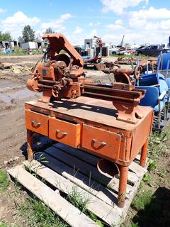 Logan 200 Lathe w/ Stand and Extra Parts, 46 In. x 29 In. x 28 In. *Note: Working Condition Unknown* **Located Offsite at 21220-107 Avenue NW, Edmonton, For More Information Contact Richard at 780-222-8309**