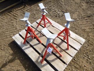 (4) Ridgid VJ-98 Pipe Stands