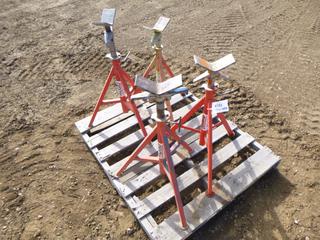 (4) Ridgid VJ-99 Pipe Stands