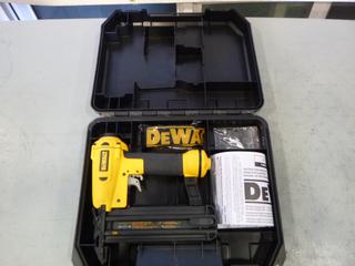 Unused Dewalt Pneumatic Brad Nailer w/ Safety Glasses and Case (N-2-3)