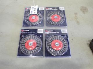 (4) Unused Platinum Original Twist Knot Wire Wheel, 6 In. x 5/8 In.-11 (C2)