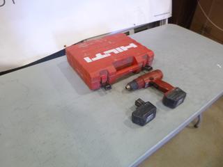 Hilti Battery Powered Drill w/ (2) Batteries and Case (Y-2-2)