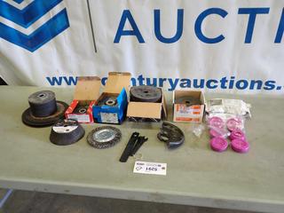 Qty of Assorted Items: Grinding Wheels, 5 In. Walter Dust Filter, Buffing Wheel And More Grinding Accessories (B2)