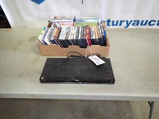 Sony DVD Player w/ Assorted DVDs (B2)