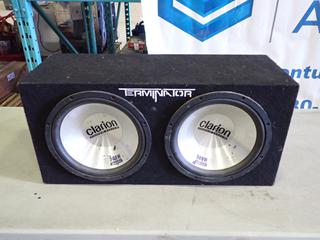 Pioneer GM-D8601 Amplifier, c/w (2) Terminator Clarion SRW3041 500W Subs (L-4-3)