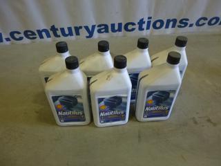 (7) Unopened Bottles of Shell Nautilus 2-Cycle Temps Premium Outboard Oil, TC-W3, 946 mL (D2)