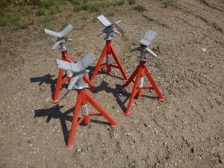 (4) Ridgid VJ-98 Pipe Stands