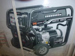 Unused TMG Industrial Portable Gas Generator, Model TMG-12000GE, 12000 Starting Watts, 9000 Running Watts, 459cc OHV Engine, 120/240 VAC, Single Phase, DC Output 12 V, 8.3 A