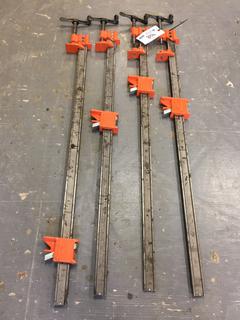 (4) Jorgensen 36 In. I-Bar Clamps, (2) Need Repair.