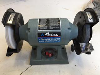 Delta Model # 23-660C 115V 60Hz 2.5A 1/2hp Single Phase 3,450 RPM 6 In. Inline Bench Grinder.