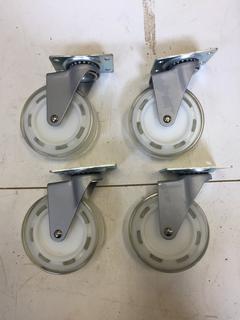 Quantity of 100mm Flat Eskate Castors.