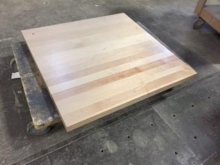 29 1/2 In. x 29 1/2 In. Custom Built Solid Hard Maple Table Top.