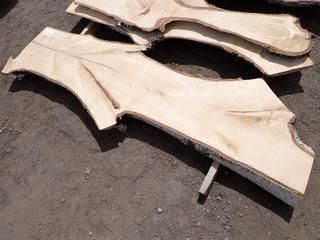 Located At Century's Yard High River (1) Live Edge Birch Slab, Approx. 9ft x 18in x 3in.