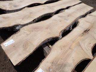 Located At Century's Yard High River (1) Live Edge Birch Slab, Approx. 9ft x 18in x 3in.