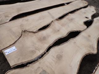 Located At Century's Yard High River (1) Live Edge Birch Slab, Approx. 9ft x 18in x 3in.