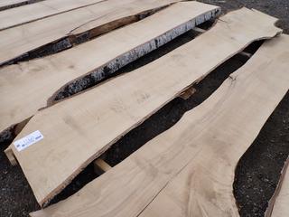 Located At Century's Yard High River (1) Live Edge Birch Slab, Approx. 9ft x 18in x 3in.