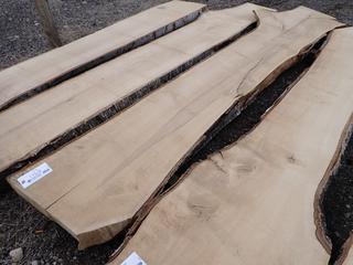 Located At Century's Yard High River (1) Live Edge Birch Slab, Approx. 9ft x 18in x 3in.