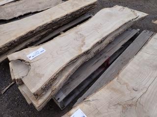 Located At Century's Yard High River (2) Live Edge Green Ash Slab, Approx. 4ft to 7ft x 12in x 2in.