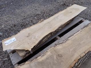 Located At Century's Yard High River (3) Live Edge Green Ash Slab, Approx. 4ft to 7ft x 12in x 2in.