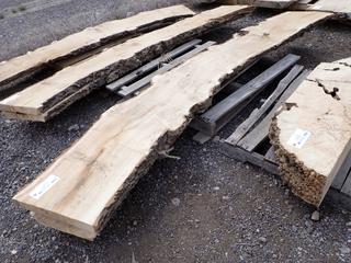 Located At Century's Yard High River (2) Live Edge Maple Burl Slab, Approx. 8ft x 12in x 2in.