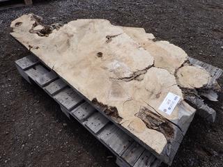 Located At Century's Yard High River (2) Live Edge Maple Burl Slab, Approx. 5ft x 24in x 3in.