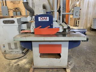 2013 CWI JRS12TK Straight Line Rip Saw, 17 HP, 220V, 44 Amp, 60Hz, 3 Phase.