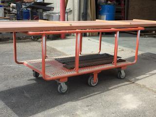 Metal Material Cart, 6 Ft. x 32 In. x 30 In *Contents Not Included*