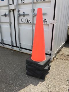 (6) Traffic Cones, 3 Ft.