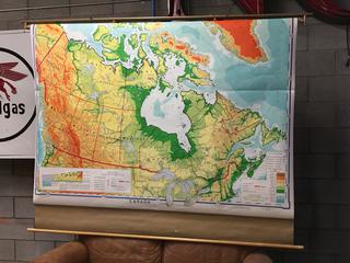 Canadian Pull-Down Map, S11RP Physical/Political.