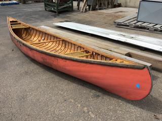 Canoe c/w Oars, Approximately 13 Ft. 