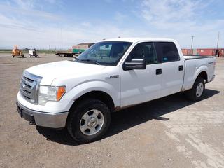 2012 Ford F150 XLT Super 4x4 Crew Cab Pickup c/w 5L V8 Gas, AT, A/C, P/W, PL, Keyless Combo, 245/75R17 Tires, Showing 282,699 Kms, VIN 1FTFW1EF6CKD07712