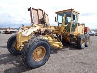 1997 Cat 140G Motor Grader c/w Cat 6 Cyl Diesel, A/C, Heater, Ditch Mower, 1600R24 TG Tires, Showing 18,240 Hours, S/N 72V15887