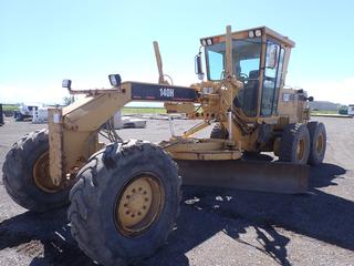 1998 Cat 140H Motor Grader c/w Cat 6 Cyl Diesel, 14' Moldboard, 14.00R24 Tires, Showing 5557 Hours, S/N 27K01120 *Note: Recent Transmission Rebuild, See Attached Work Order In Documents Tab*