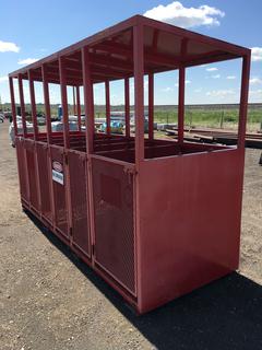 Steel Cage For Tank Storage 4 Ft. W x 12 Ft. L. x 89 In. H, Control # 7417