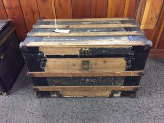 Antique Steamer Trunk. 36 In. L x 20 In. W x 23 In. H.