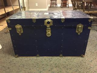 Antique Steamer Trunk. 36 In. L x 19 In. W x 21 In. H.