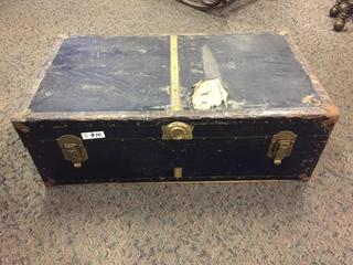 Antique Steamer Trunk. 36 1/2 In. L x 21 In. W x 12 In. H.