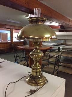 Gold Lamp. 24 In. Tall.